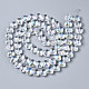 Chapelets de perles en verre électroplaqué EGLA-N008-004-A01-2