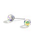 Orecchini a bottone con sfera di strass in argento sterling placcato rodio EJEW-BB70539-4