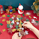 Ahandmaker クリスマスツリーフォームステッカー 6 セット  4 色の自己粘着サンタステッカー 3D ツリーディスプレイスノーフレークスタークリスマスツリー形状ステッカークリスマスパーティーや DIY クラフトプロジェクト用 DIY-NB0008-65-3