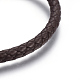 Кожаные браслеты плетеного шнура BJEW-E352-03B-G-2