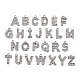 Breloques de lettres en alliage avec strass RB-A052-01-1