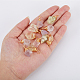 DICOSMETIC 20Pcs Natural Raw Stone Crystal Necklace Pendant with 18K Gold Plated Copper Wire Wrapped Mixed Color Natural Quartz Pendant for DIY Necklace Jewelry Making Crafts FIND-DC0001-70-3