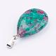 Natural & Synthetic Mixed Gemstone Pendants G-S045-9-B-3