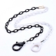 Collares de cadena de cable de plástico abs de dos tonos personalizados NJEW-JN02825-01-1