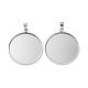 Cabochon-Fassungen für Anhänger aus Edelstahl 304&nbsp;STAS-L282-010P-10-1