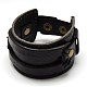 Trendy Unisex Punk Rock Style Leather Wide Wristband Bracelets BJEW-L272-M-2