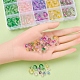 565Pcs 15 Colors Frosted Spray Painted Glass Beads GLAA-YW0001-37-6