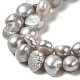 Fili di perle di perle d'acqua dolce coltivate naturali PEAR-E017-40-3