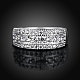 Classic Brass Cubic Zirconia Wide Band Finger Ring RJEW-BB01607-8S-2