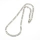 Fashionable 304 Stainless Steel Figaro Chain Necklaces for Men STAS-A028-N015-2
