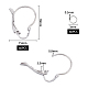 Unicraftale 304 Stainless Steel Leverback Earrings Findings & Open Jump Rings STAS-UN0013-33-4