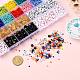 5 couleurs de perles de lettres acryliques rondes plates DIY-YW0002-54-9