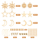 Sunnyclue kits de fabricación de pendientes con tema estrella y luna para diy DIY-SC0011-80G-2