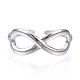 304 anillo de puño abierto infinito de acero inoxidable RJEW-N040-43-2