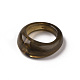透明樹脂指輪  天然石風  コーヒー  usサイズ7 1/4(17.7mm) RJEW-S046-002-A02-4