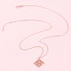 Ожерелье с подвеской из полого ромба из кубического циркония для женщин-девочек NJEW-BB44392-A-4