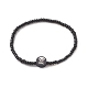 Bracelet extensible en perles de verre et argile polymère sur le thème d'Halloween pour femme BJEW-JB09269-4