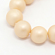 Chapelets de perles rondes en coquille mate BSHE-I002-10mm-13-2