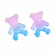 1-Hole Transparent Spray Painted Acrylic Buttons BUTT-N020-001-B02-4