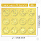 6 selbstklebende geprägte Aufkleber aus Aluminiumfolienpapier mit Mustern DIY-WH0451-013-2