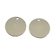 201 Flat Round Stainless Steel Tag Pendants X-STAS-S020-1