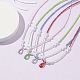 Glastropfen-Anhänger-Halskette mit Saatperlenketten NJEW-JN04333-2