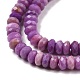 Lepidolita natural / hebras de perlas de piedra de mica púrpura G-H278-03A-4