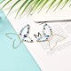 Butterfly Glass Beads Dangle Earrings for Girl Women EJEW-JE04657-01-2