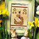 Globleland Eater Bunny Tampons transparents en forme d'œuf de Pâques en silicone pour vœux de Pâques en caoutchouc transparent pour la fabrication de cartes DIY-WH0167-57-0127-4