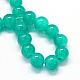 Chapelets de perles rondes en verre imitation jade peint DGLA-Q021-8mm-07-2
