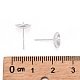 925 Sterling Silver Stud Earring Findings STER-E062-04A-S-4