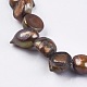 Fili di perle di keshi di perle barocche naturali BSHE-P026-32-11