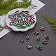 50 pièces 5 couleurs perles de coquillage galvanisées SSHEL-SZ0001-02-5