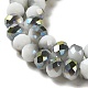 Electroplate Glass Faceted Rondelle Beads Strands EGLA-D020-8x5mm-M3-3