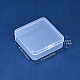 Benecreat 10 Packung quadratische durchsichtige Kunststoffperlen Aufbewahrungsbehälter Box Case mit Klappdeckel für kleine Gegenstände CON-BC0004-62-2