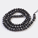 Chapelets de perles en spinelle noir naturel G-F568-028-A-2