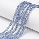 Electroplate Transparent Glass Beads Strands EGLA-A034-T6mm-E04-1