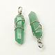 Natural Gemstone Double Terminated Pointed Pendants G-J062-P-3