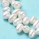 Fili di perle di perle d'acqua dolce coltivate naturali PEAR-J007-82-4