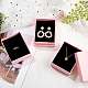 Superfindings 16 шт. розовые картонные подарочные коробки для украшений с губкой внутри для ожерелий браслеты серьги кольца женские подарки CBOX-BC0001-37B-7