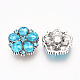 Alloy Rhinestone Snap Buttons SNAP-T001-19-2