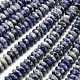 Rondelle Natural Blue Spot Beads Strands G-R309-16-1