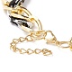 Lätzchen-Halskette mit Rosen- und Sonnenblumendrama NJEW-I112-01B-3