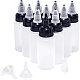 PH PandaHall 30 Pack 30ml/ 1oz Squeeze Bottles Squirt Refillable Bottles with Twist Cap 10pcs Funnel Hopper for Liquid Essential Oil Tattoo Ink Bottle Hair DIY-PH0025-87-1