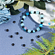 Unicraftale environ 30pcs 2 styles perles d'espacement rondelle noire perles en vrac en acier inoxydable 2mm petit trou perle d'espacement perles de surface lisse pour bricolage bracelet collier fabrication de bijoux STAS-UN0005-60-3