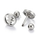 201 Stainless Steel Barbell Cartilage Earrings EJEW-R147-33-3