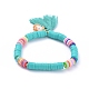 Bracelets élastiques faits à la main de perles heishi en pâte polymère BJEW-JB05088-05-1