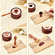 Brass Wax Seal Stamps with Rosewood Handle AJEW-WH0412-0076-3