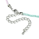 Collier de perles de verre rondelle à facettes pour femme NJEW-M208-02D-5