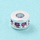 Perles de placage en laiton avec zircone cubique de micro pave KK-A196-04S-2